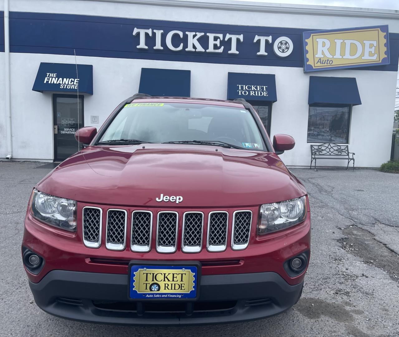 2016 RED Jeep Compass Latitude FWD (1C4NJCEA4GD) with an 2.0L L4 DOHC 16V engine, CVT transmission, located at 1254 Manheim Pike, Lancaster, PA, 17601, (717) 393-9133, 40.062870, -76.323273 - Photo#1